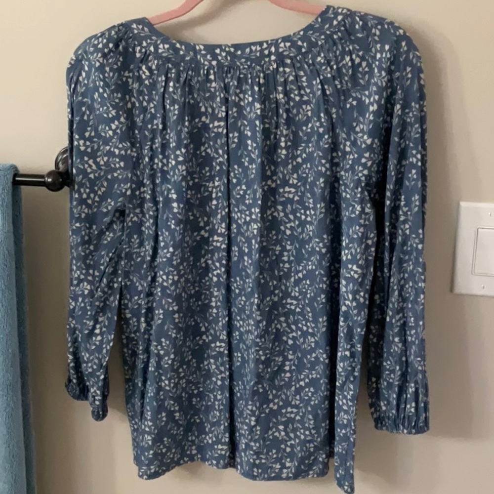 Lauren Conrad blue peasant blouse - Picture 5 of 6